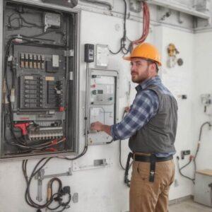 Instalacja rozdzielni elektrycznej przez elektryka