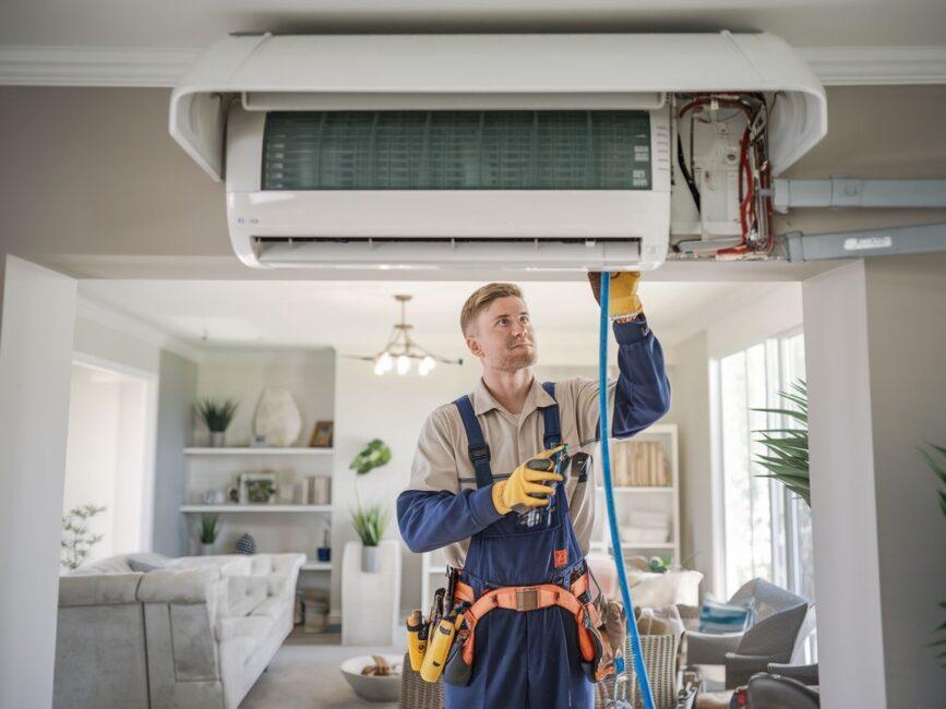 Instalowanie klimatyzatora w pomieszczeniu