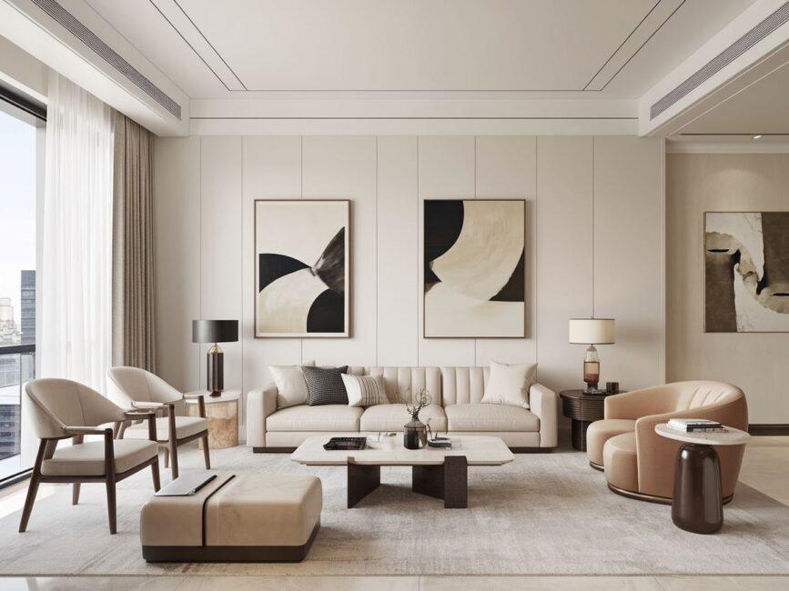 Minimalistyczny design w salonie
